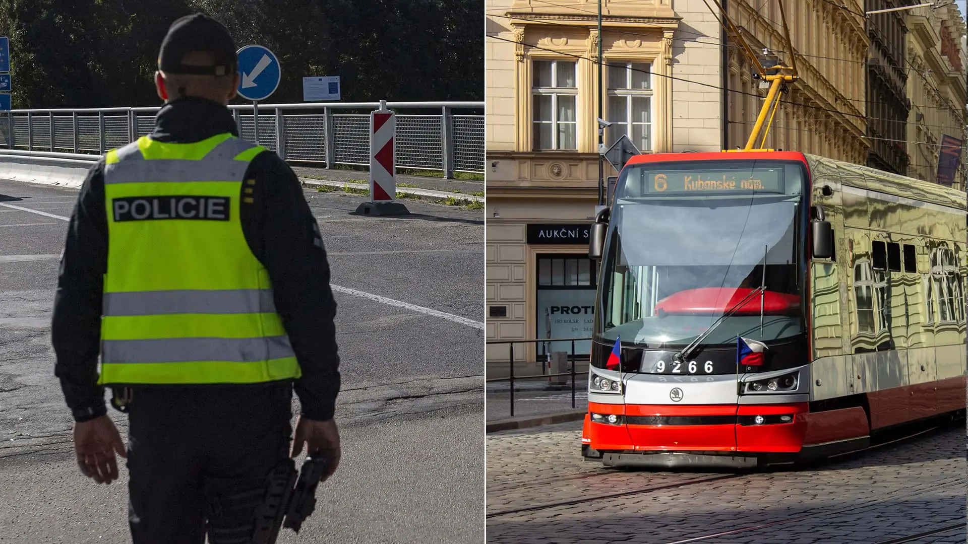 česko električka policajt