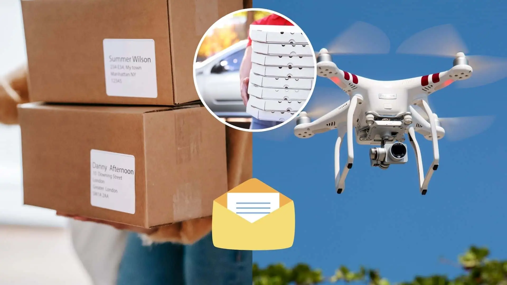 drony, pošta, doručovanie