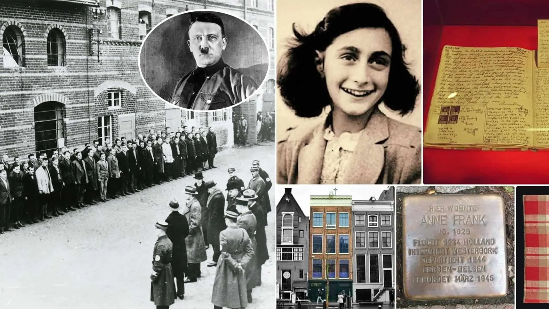 koncentračný tábor Oranienburg Anna Franková a Adolf Hitler