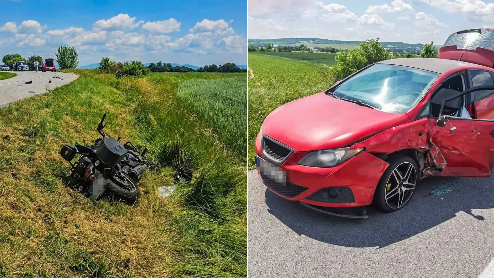 nehoda medzi obcami Komárovce a Buzica