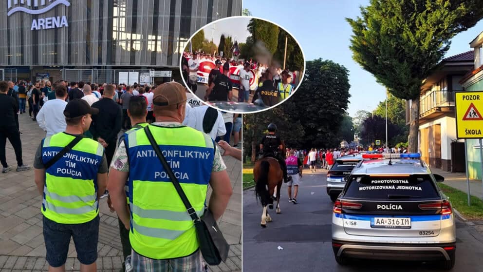 polícia futbal zápas