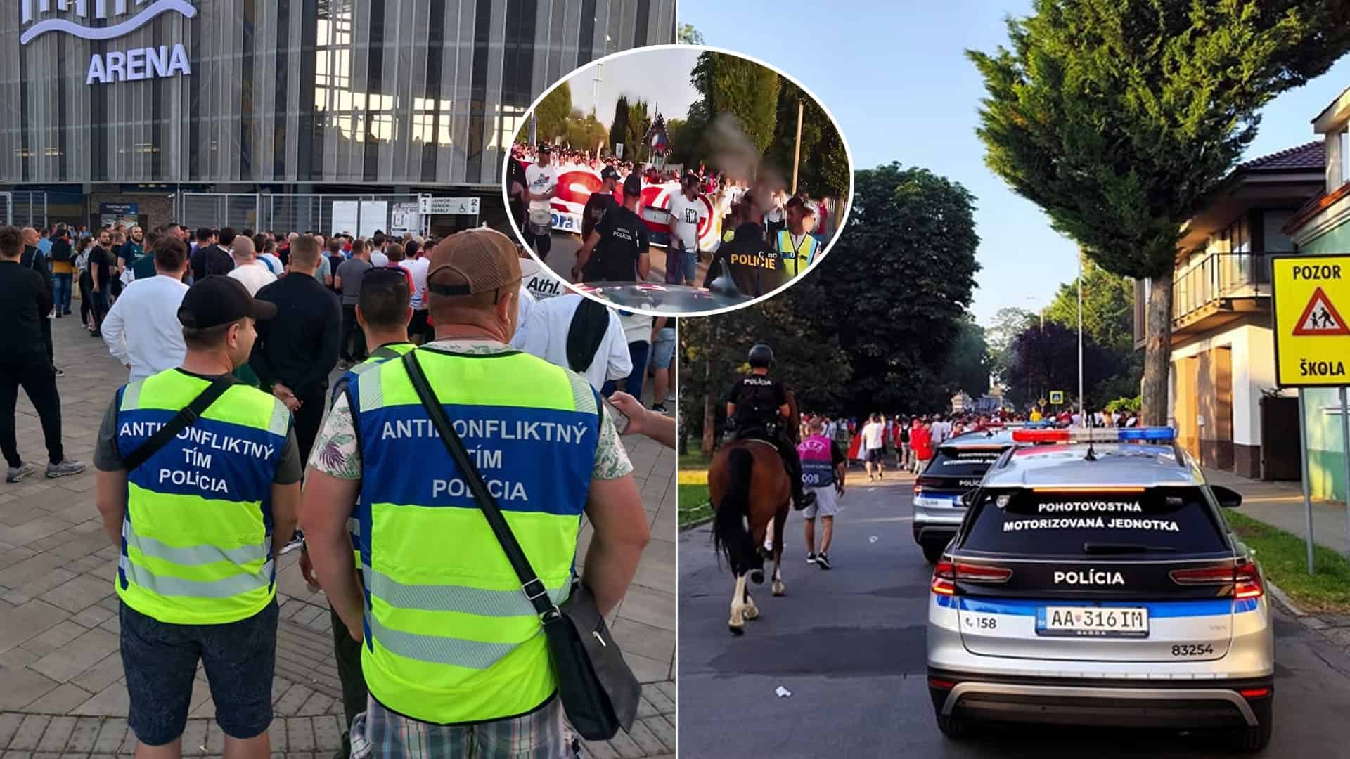 polícia futbal zápas
