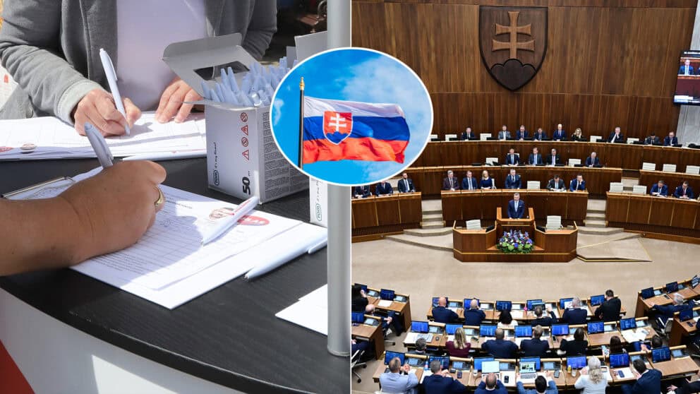 politická strana - podpisy, parlament, slovenská vlajka