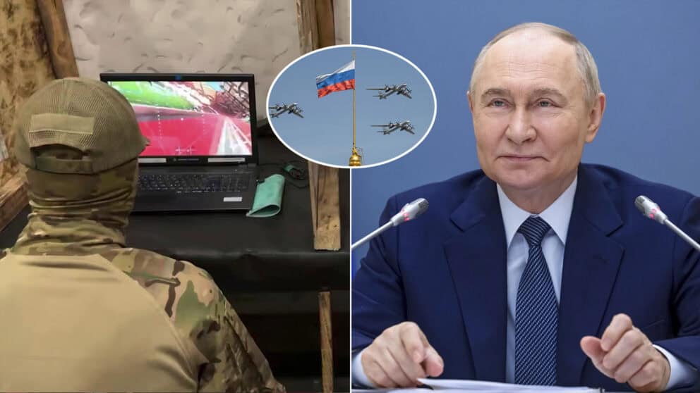 rusko putin vojak vlajka dron