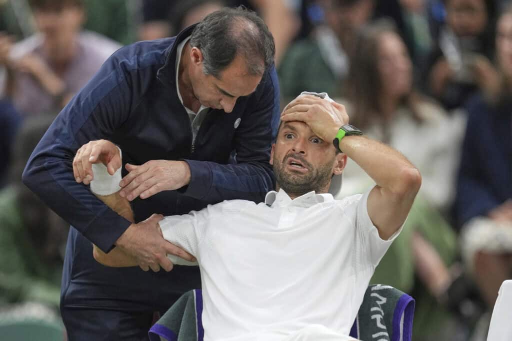 Sinner, Dimitrov, prsný sval, Wimbledon