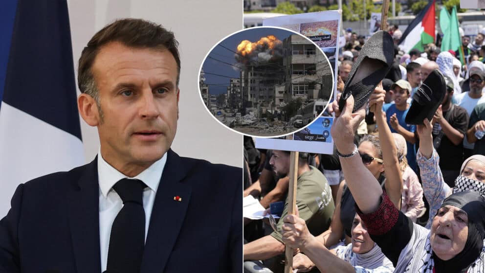 Macron Palestína