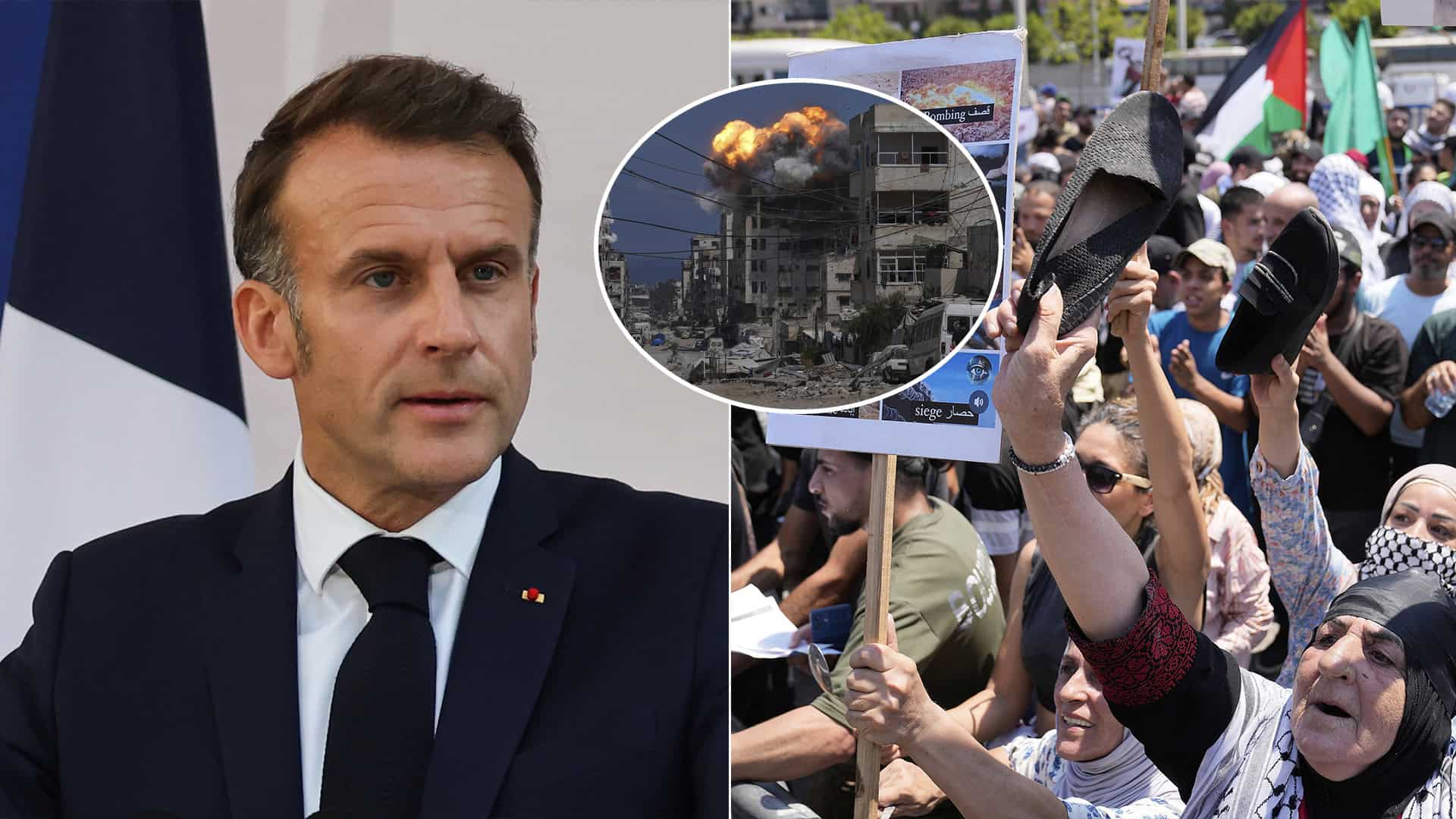 Macron Palestína