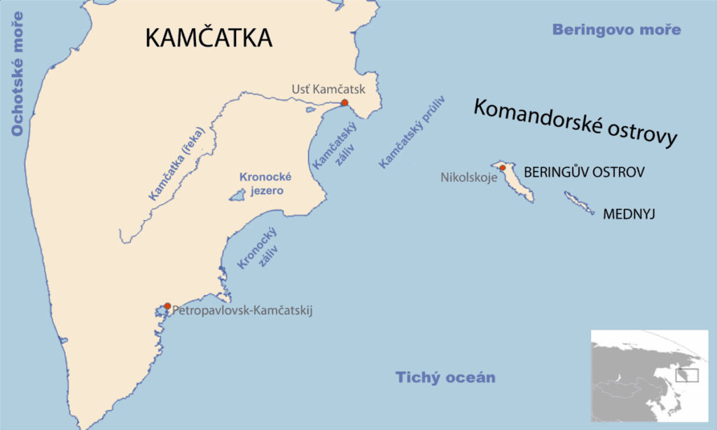 Komandorské ostrovy majú výhodnú strateigickú polohu, Zdroj: Wikimedia commons