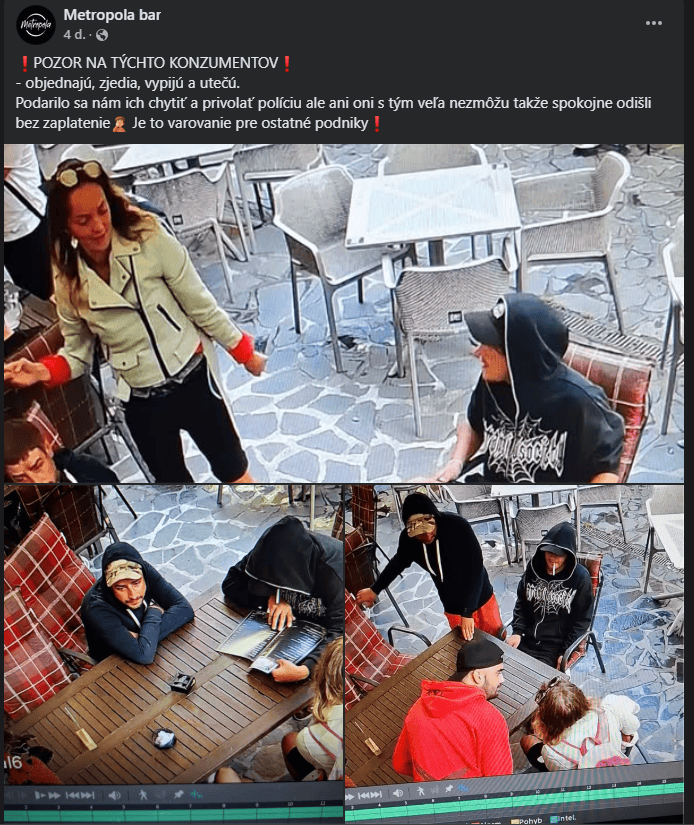 Zdroj: Facebook METROPOLA Bar, printscreen