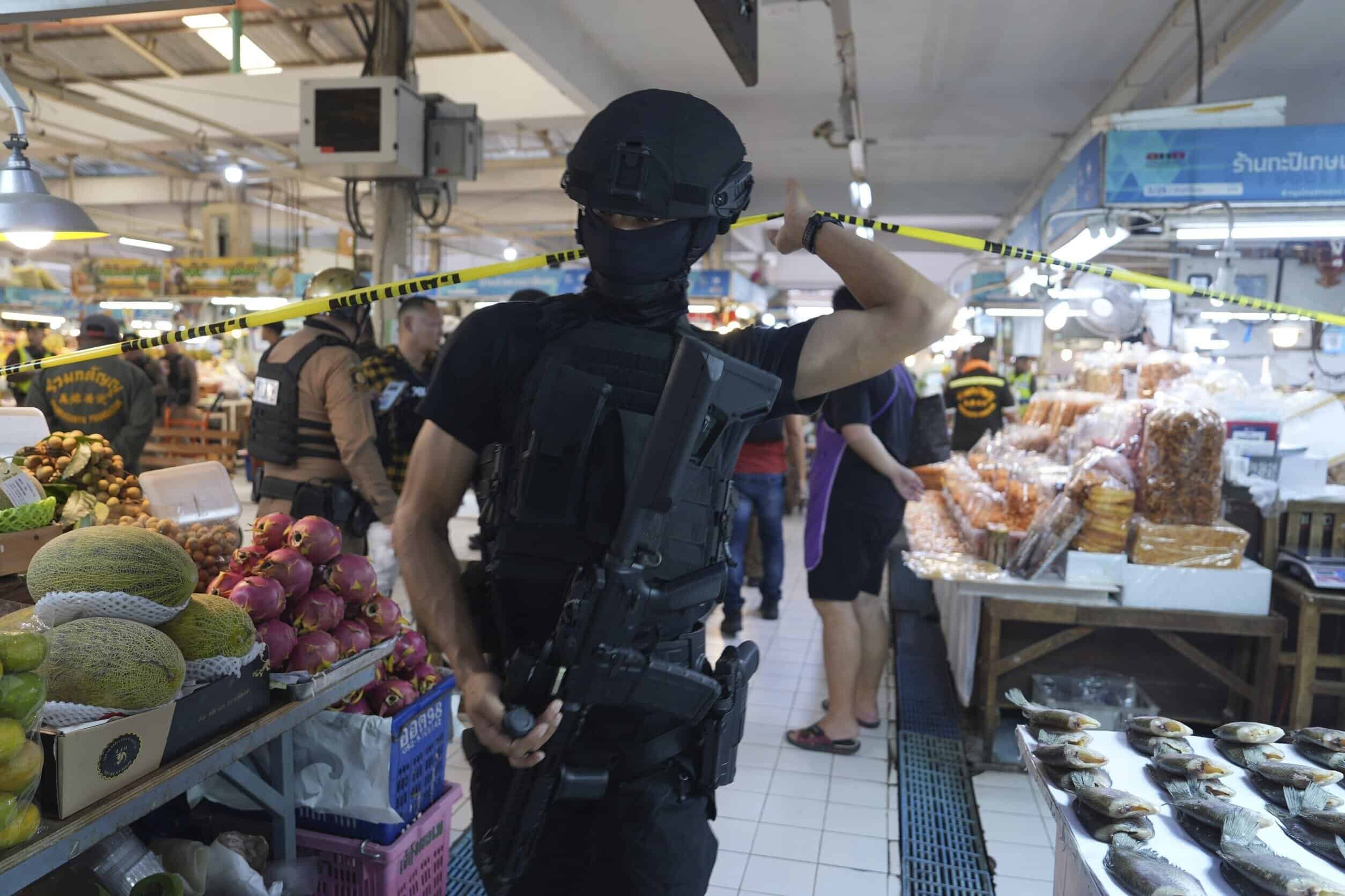 Thajsko streľba Bangkok trh