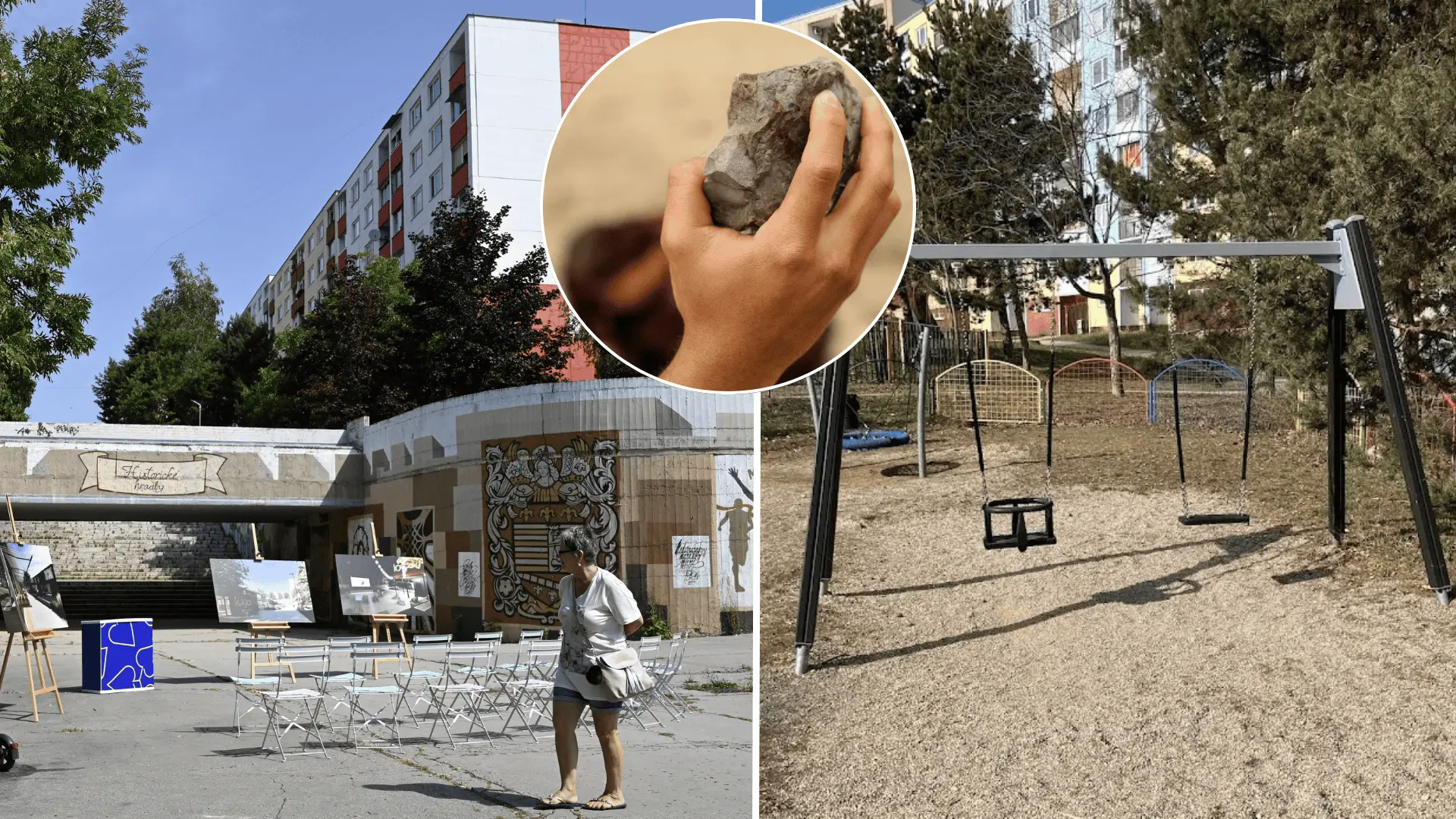 Košice, sídlisko, kamene