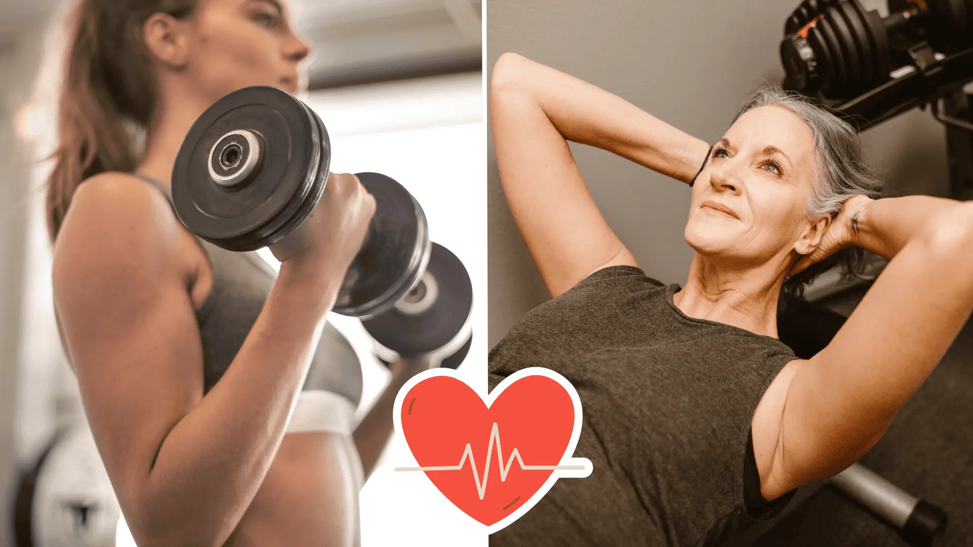 cvičenie, ženy, činky