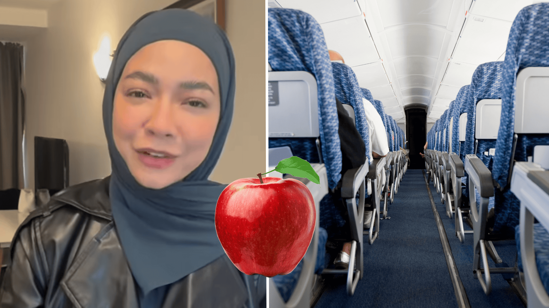 žena-letisko-jablko