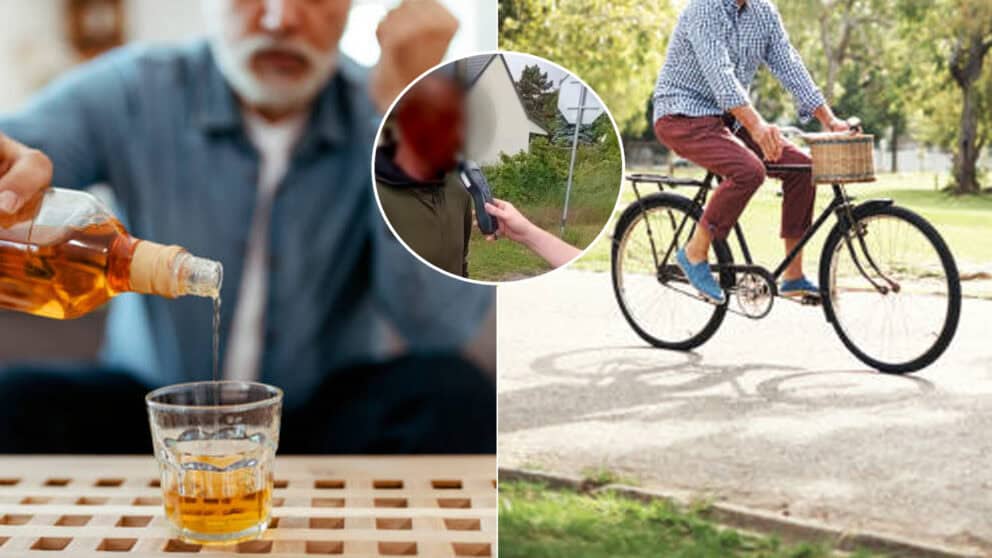 cyklista muž alkohol