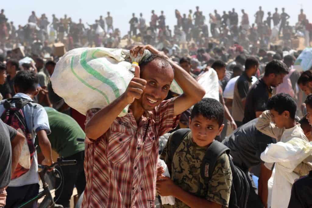 "Viac ako 58 milionóv porcií jedla distribuovaných", uvádza organizácia GHF, Zdroj: X/Gaza Humanitarian Foundation