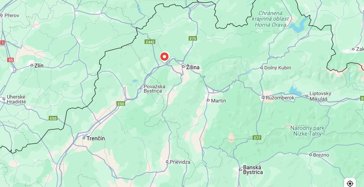 kotešová jazero mapa