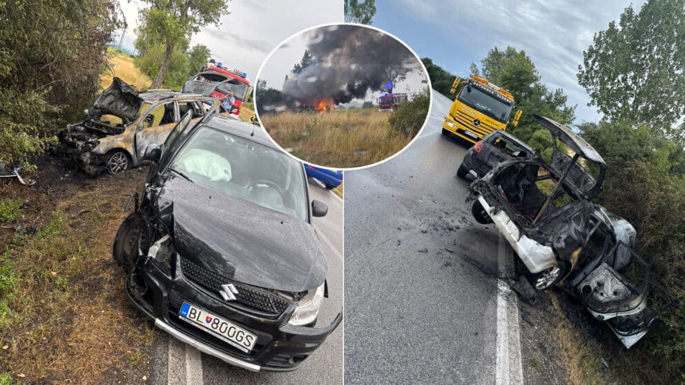 nehoda medzi Čiernou Vodou a Slovenským Grobom