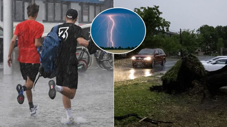 počasie búrka dážď blesk