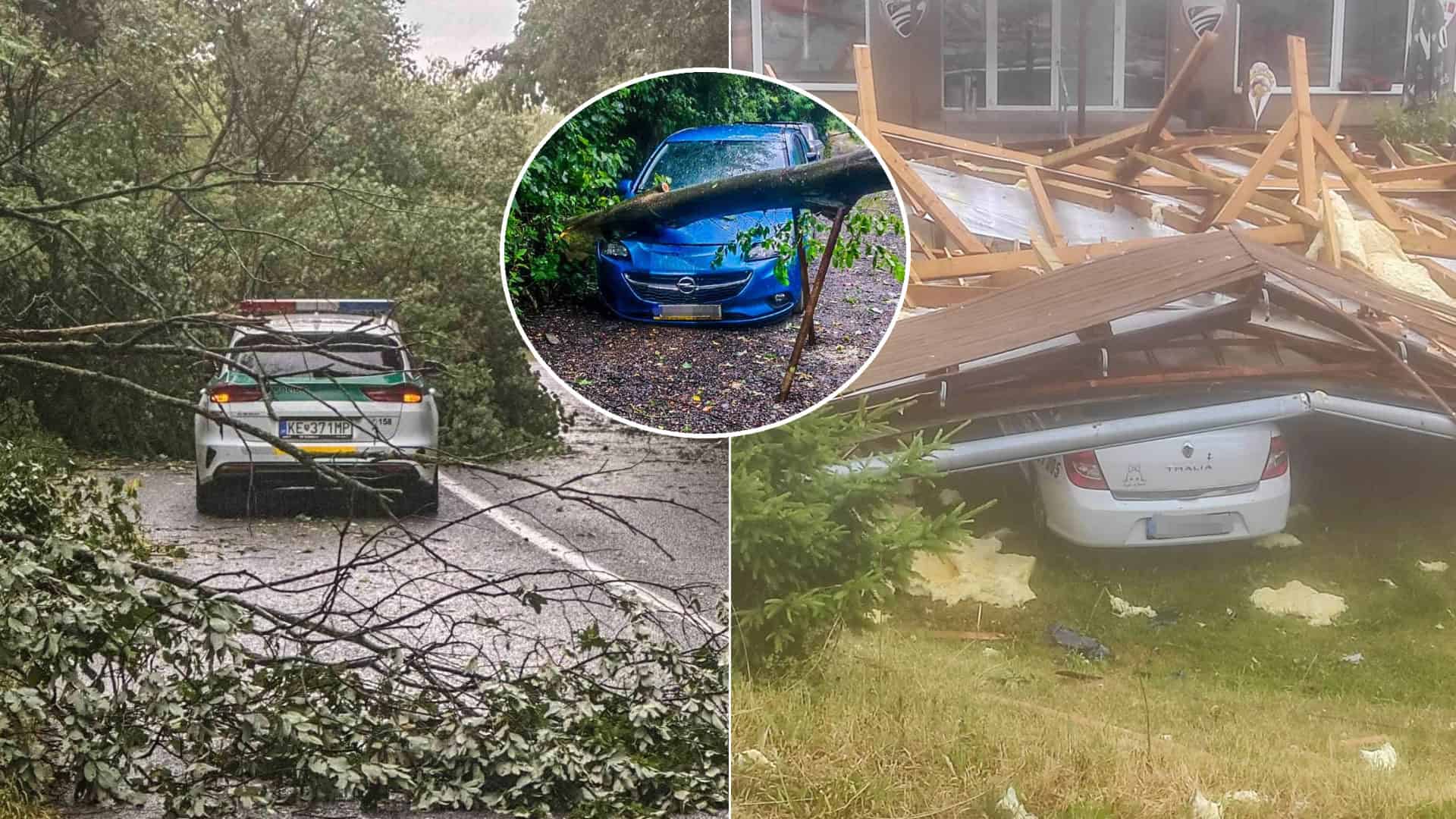 počasie búrka spúšť škody košický kraj