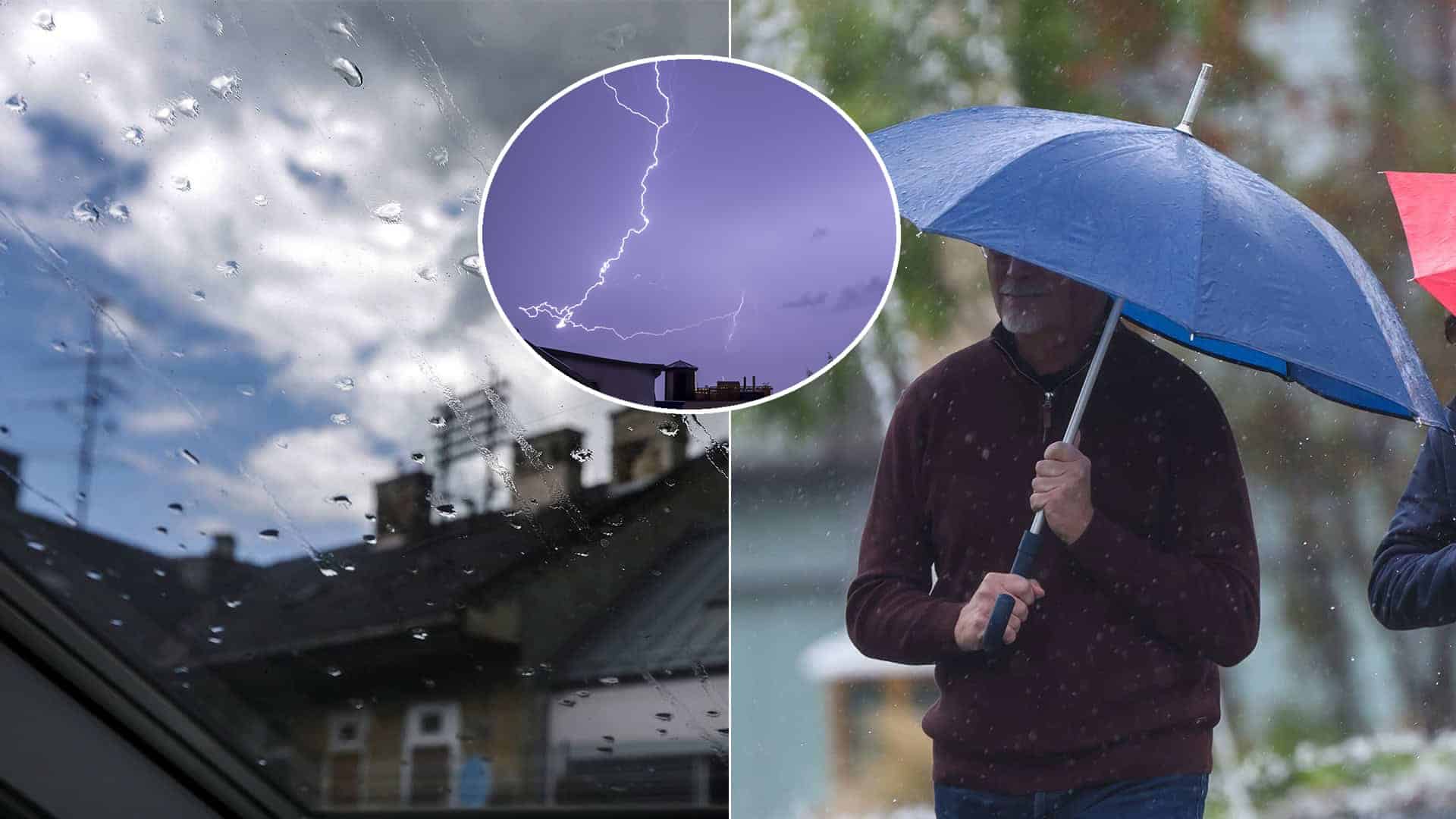 počasie dážď búrka blesk