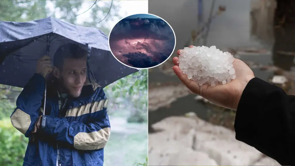 počasie búrka blesk krúpy