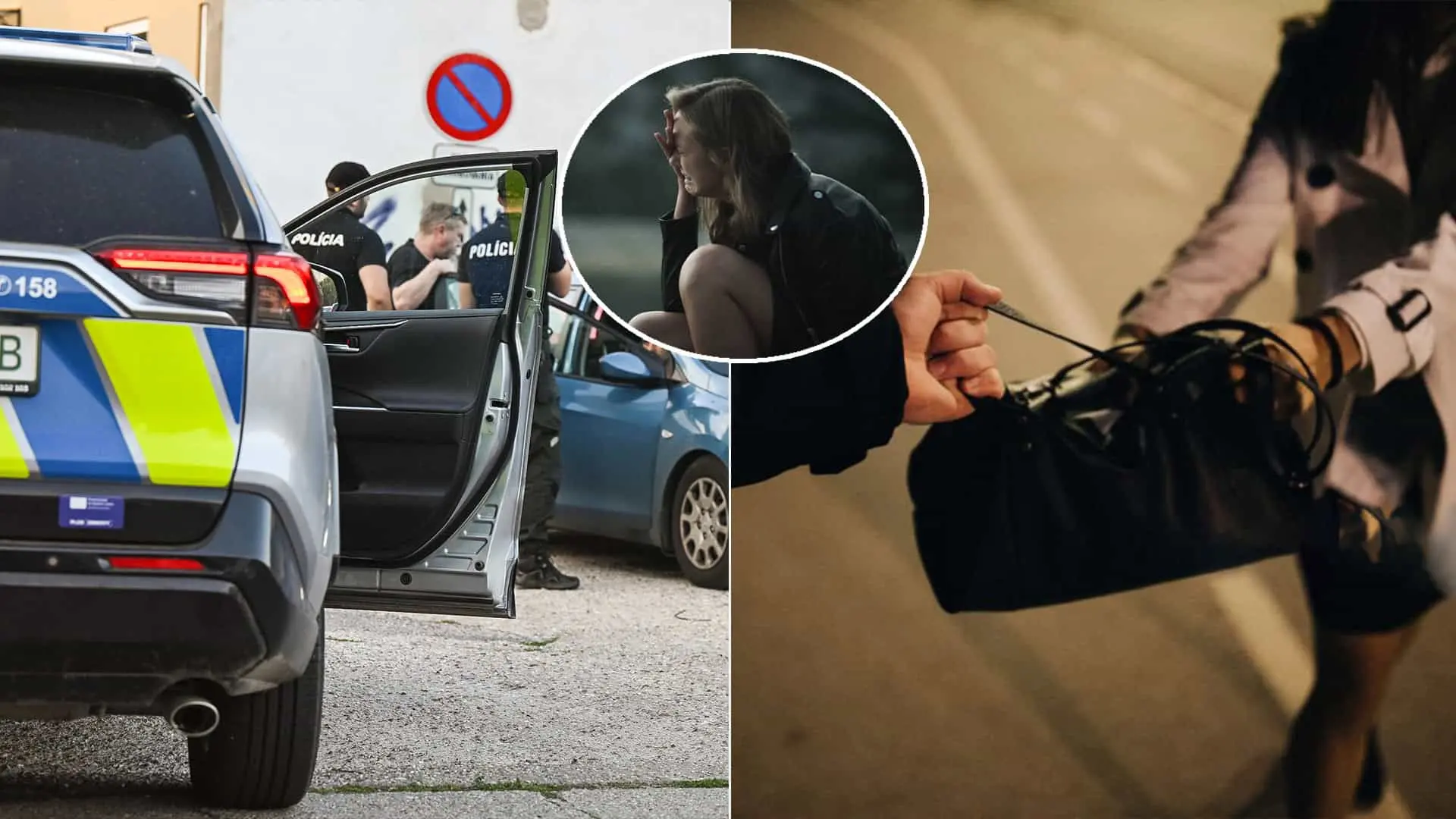 polícia žena napadnutie kabelka