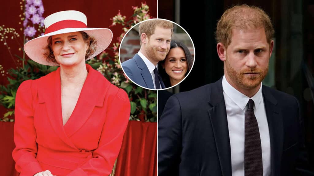 princezná Delphine a princ Harry s Meghan
