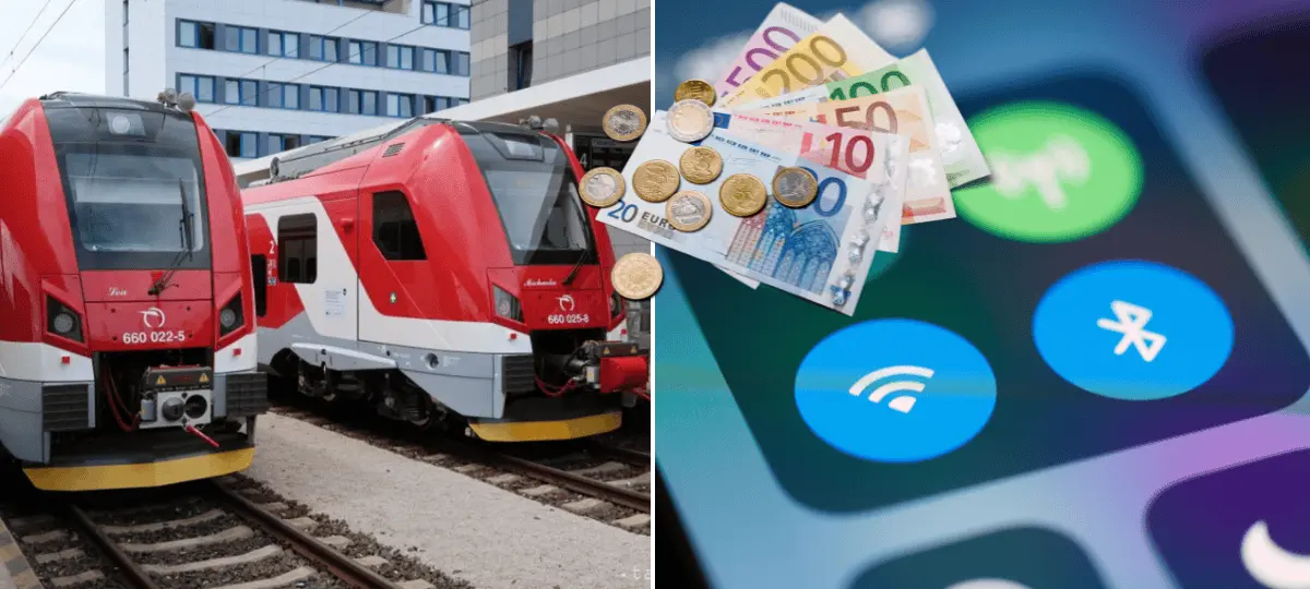 vlak, peniaze, signál