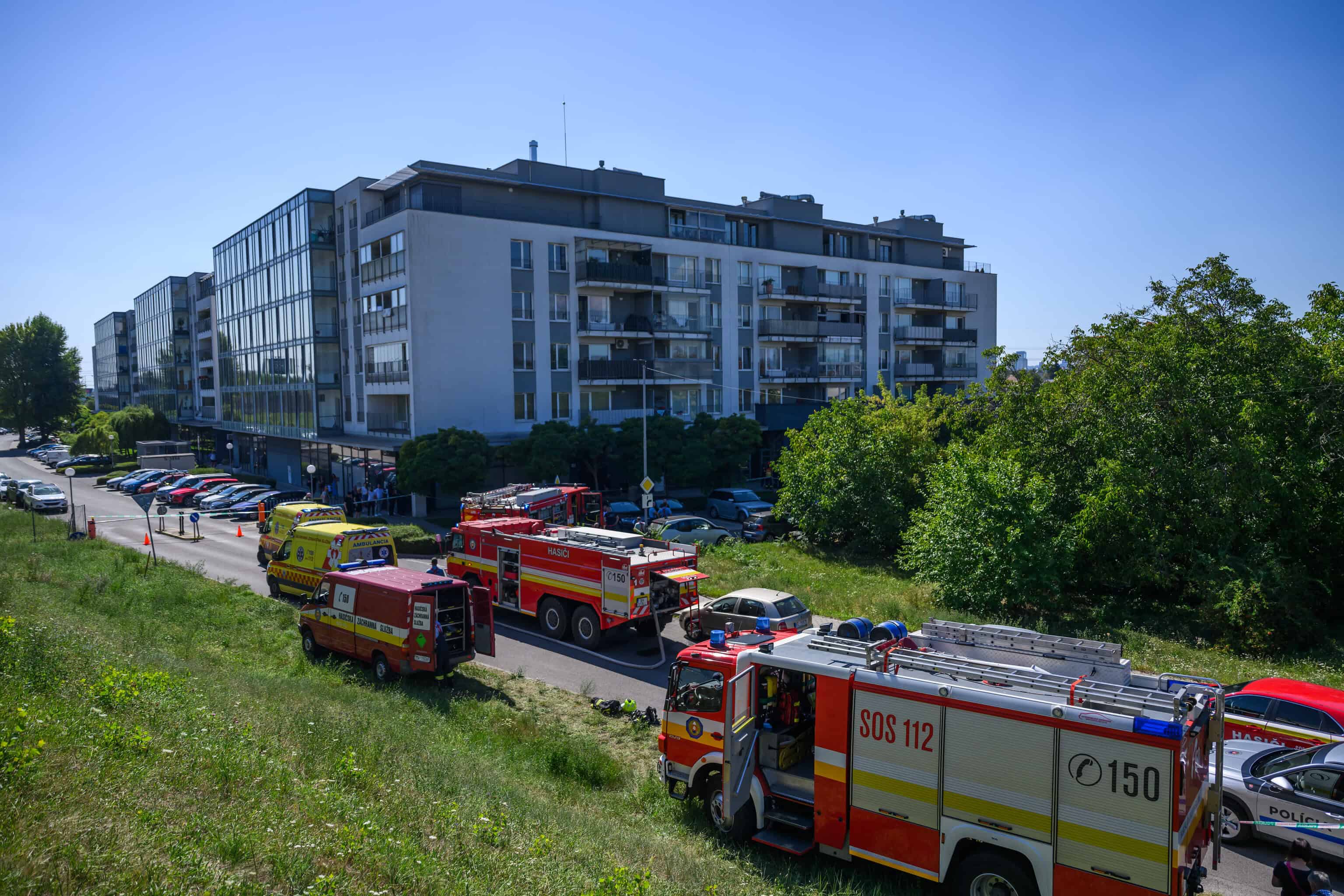 požiar bytu v Ružinove