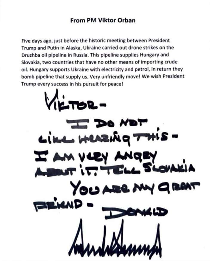 Trump, Orbán, list