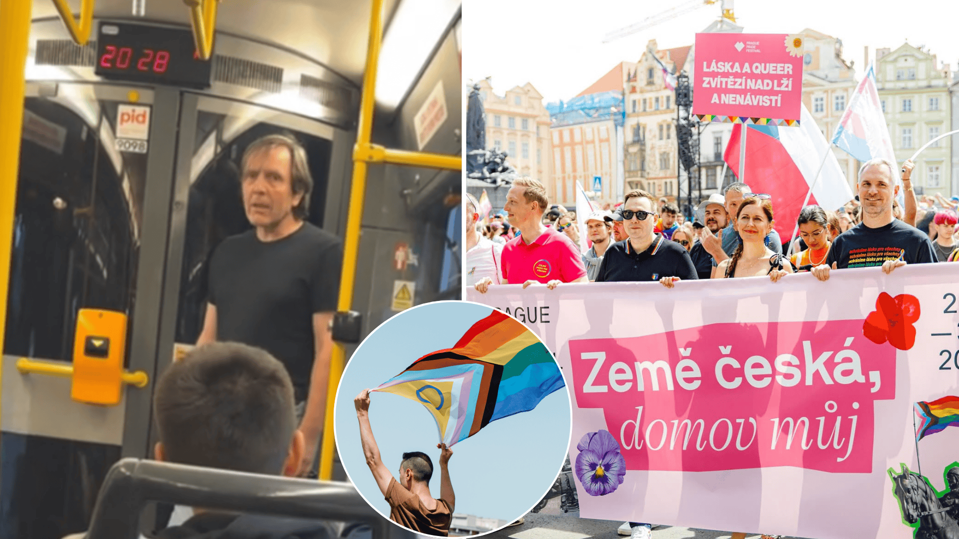 Praha, električka, hádka