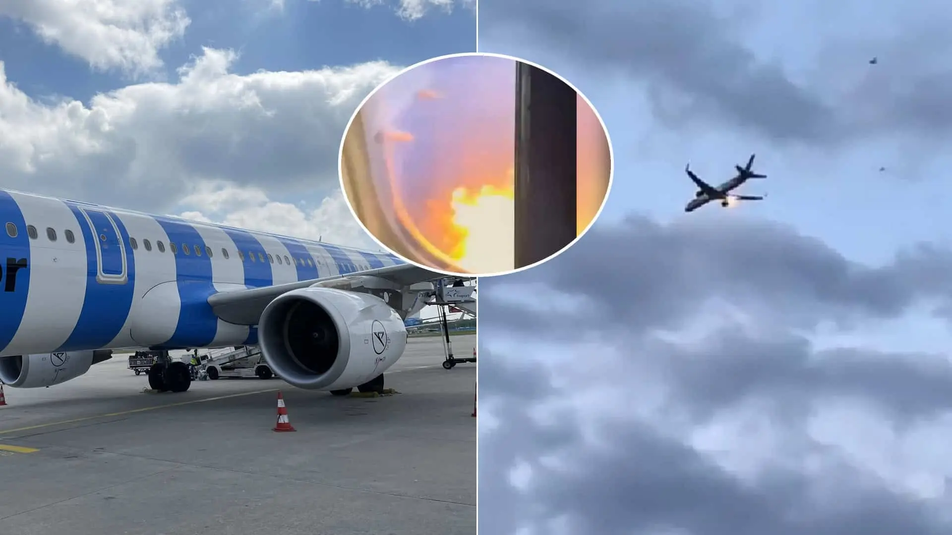 lietadlo plamene Eine Condor-Maschine