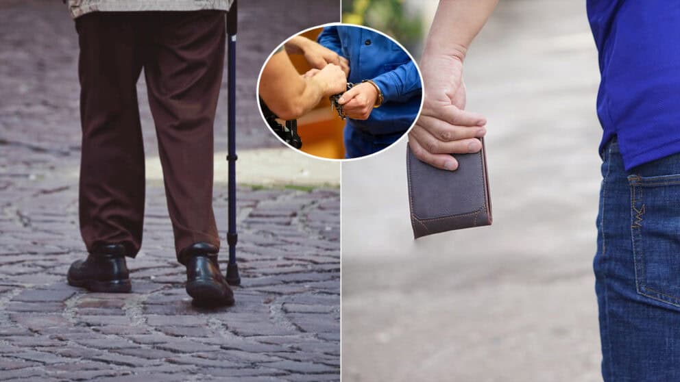 zlodej krádež senior peňaženka putá polícia