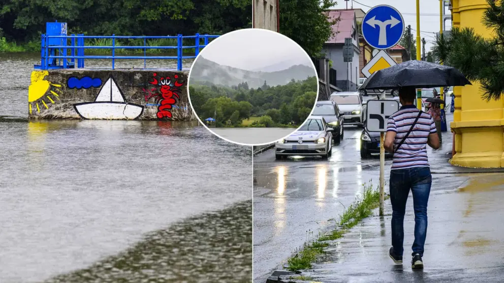 dážď vodná hladina