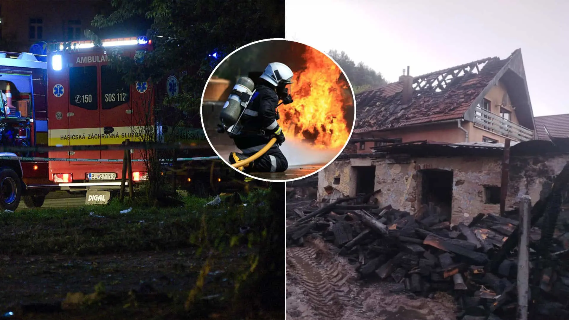 požiar dom hasiči