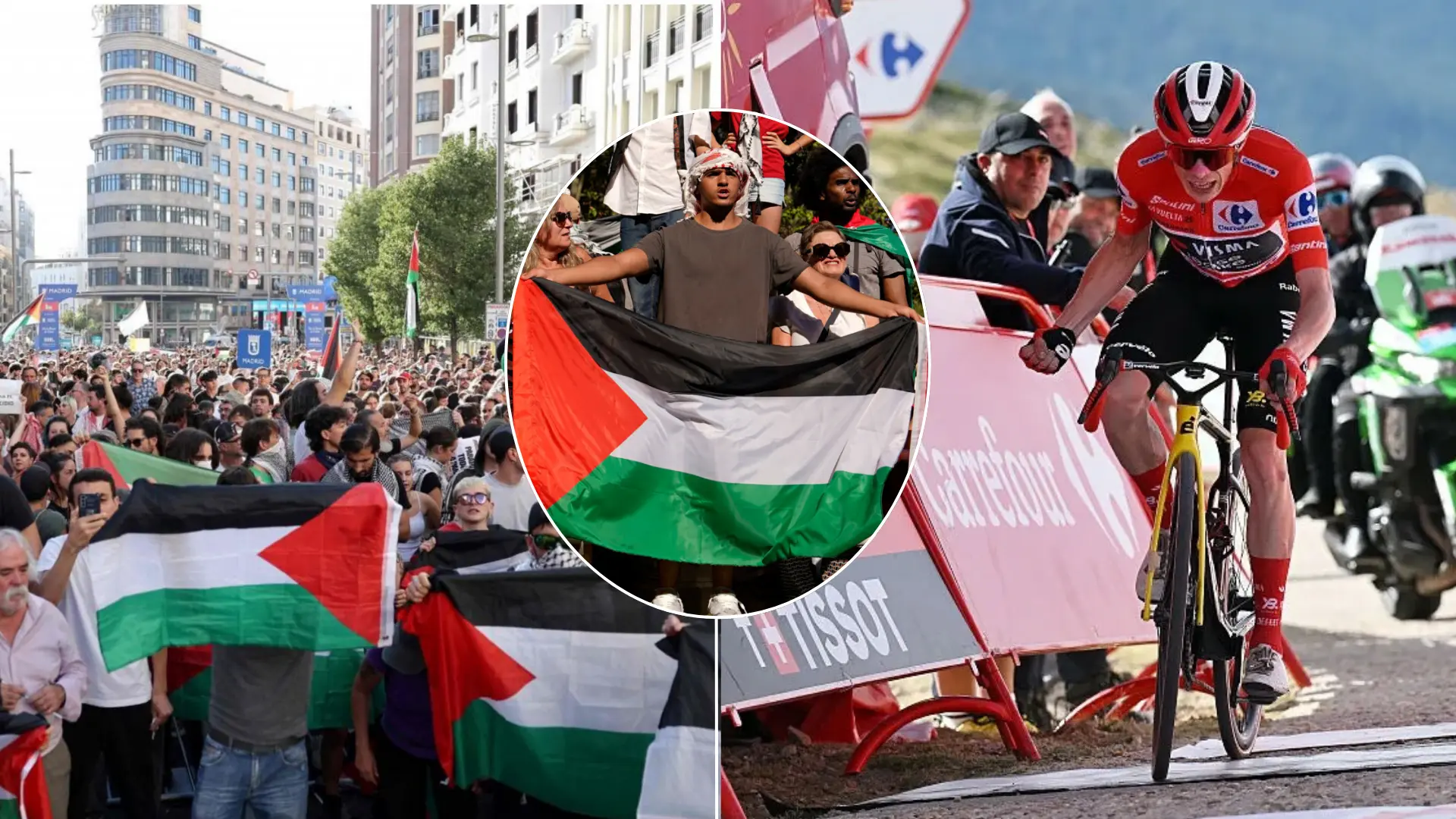 protesty, palestína, madrid, vuelta,