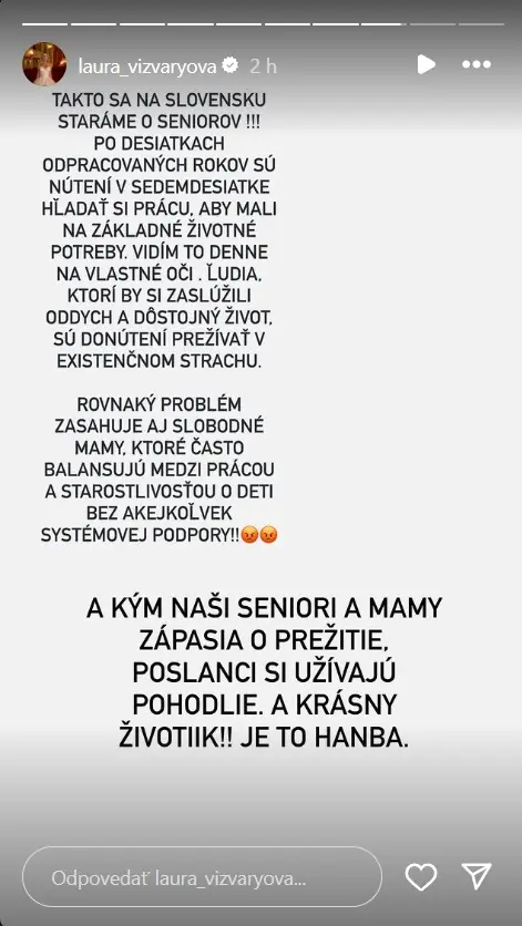 Laura Vizváryová príspevok