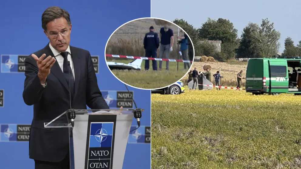 Nato dron Poľsko Rutte