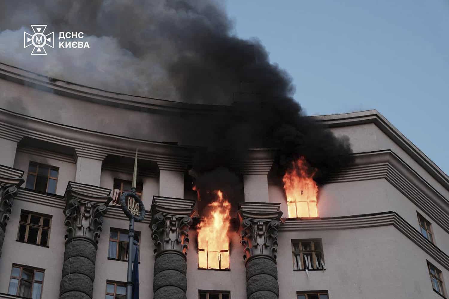 Ukrajina vláda budova útok Rusi