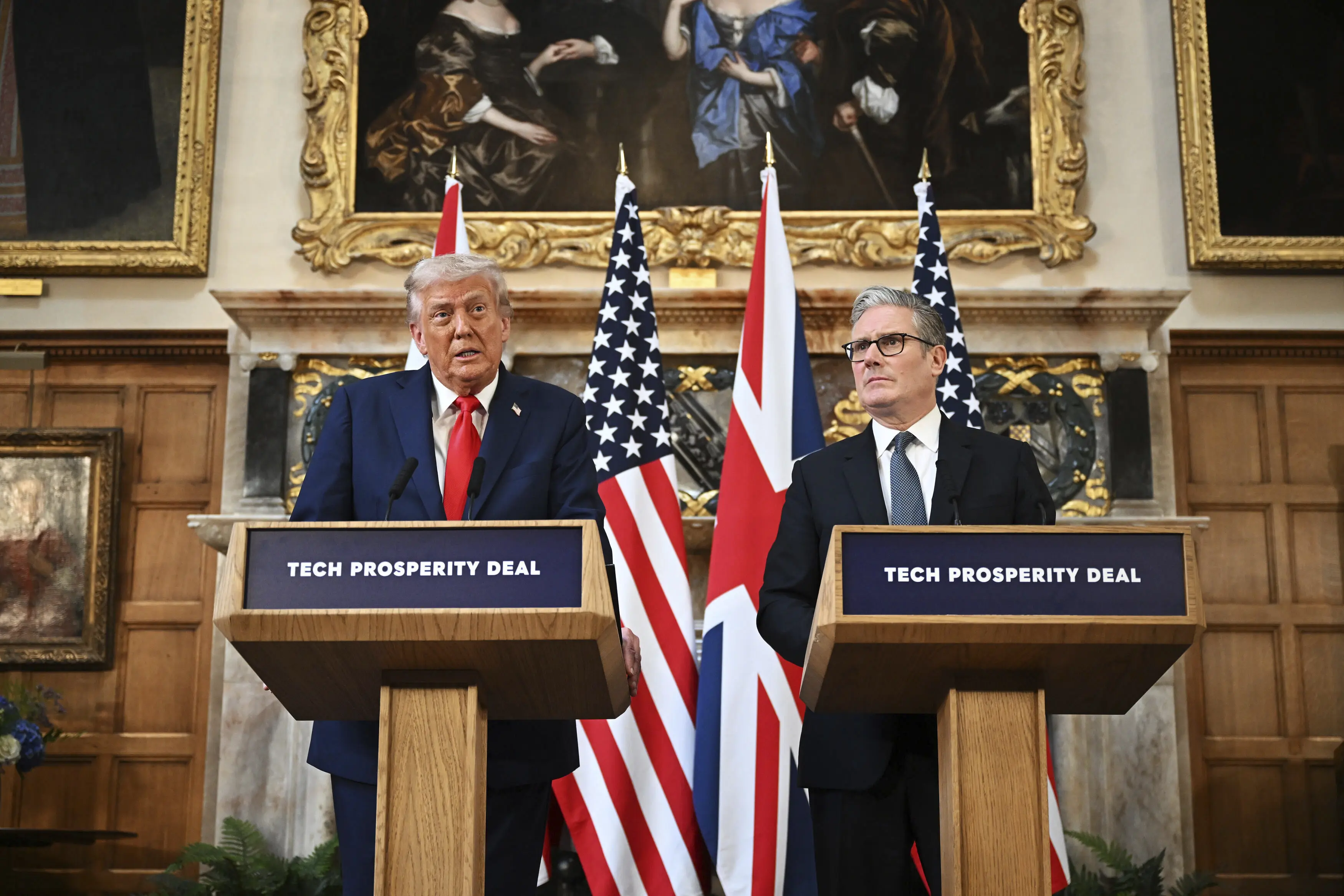 Donald Trump a Keir Starmer