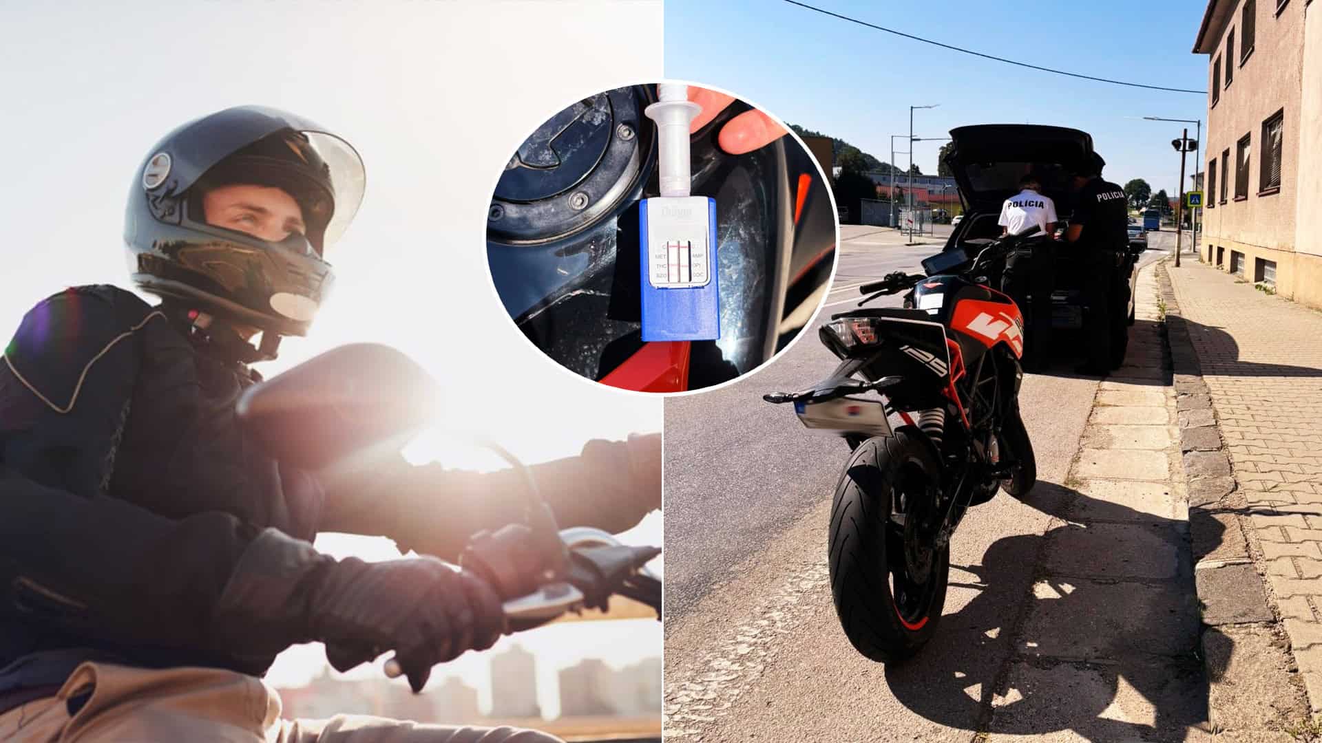 motorkár polícia drogy
