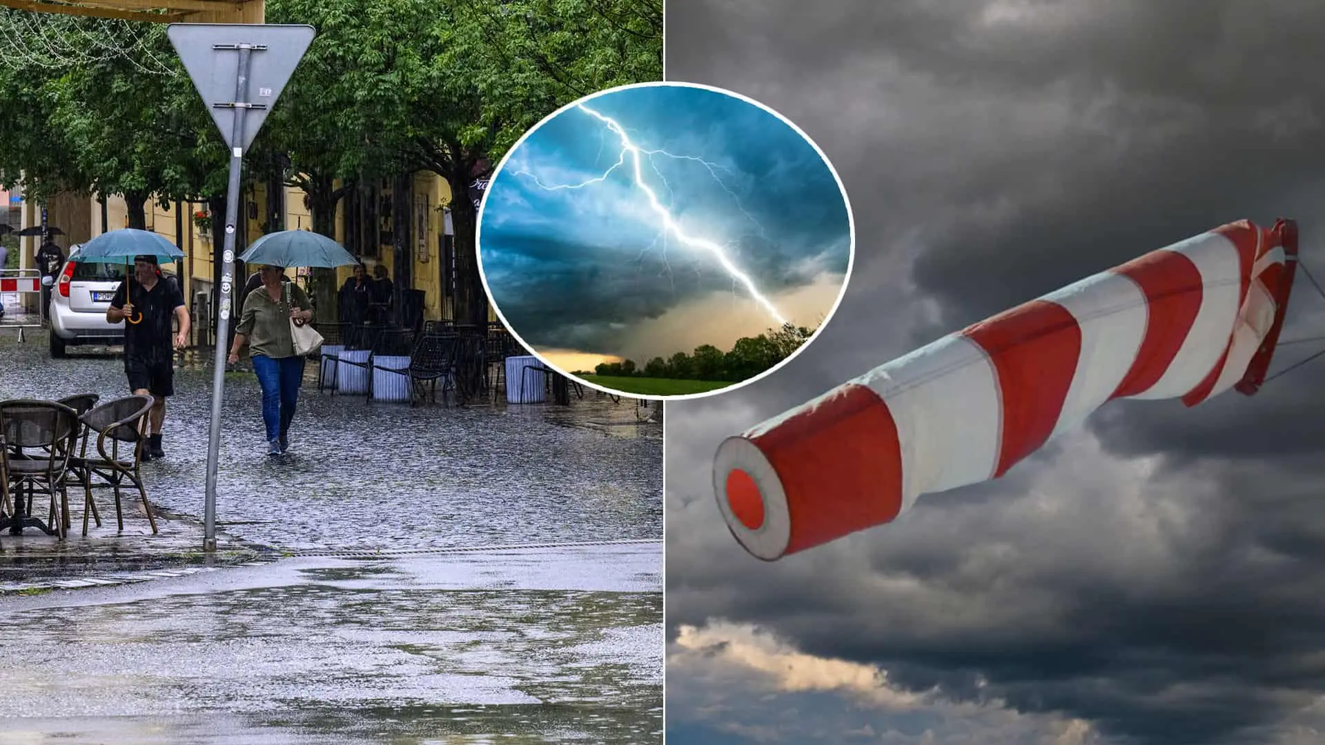 počasie dážď vietor búrka