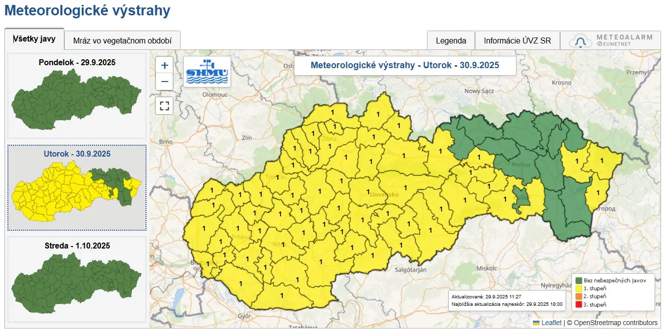 mapa shmu