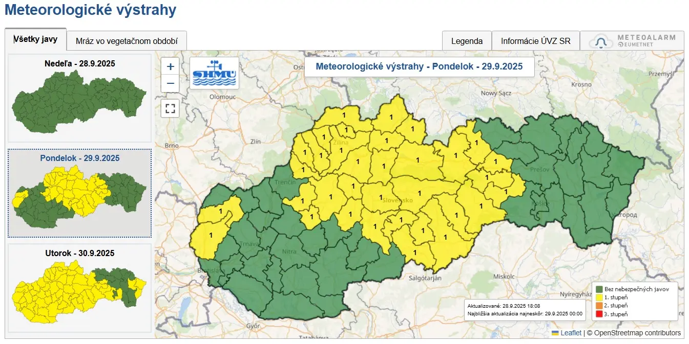mapa shmu