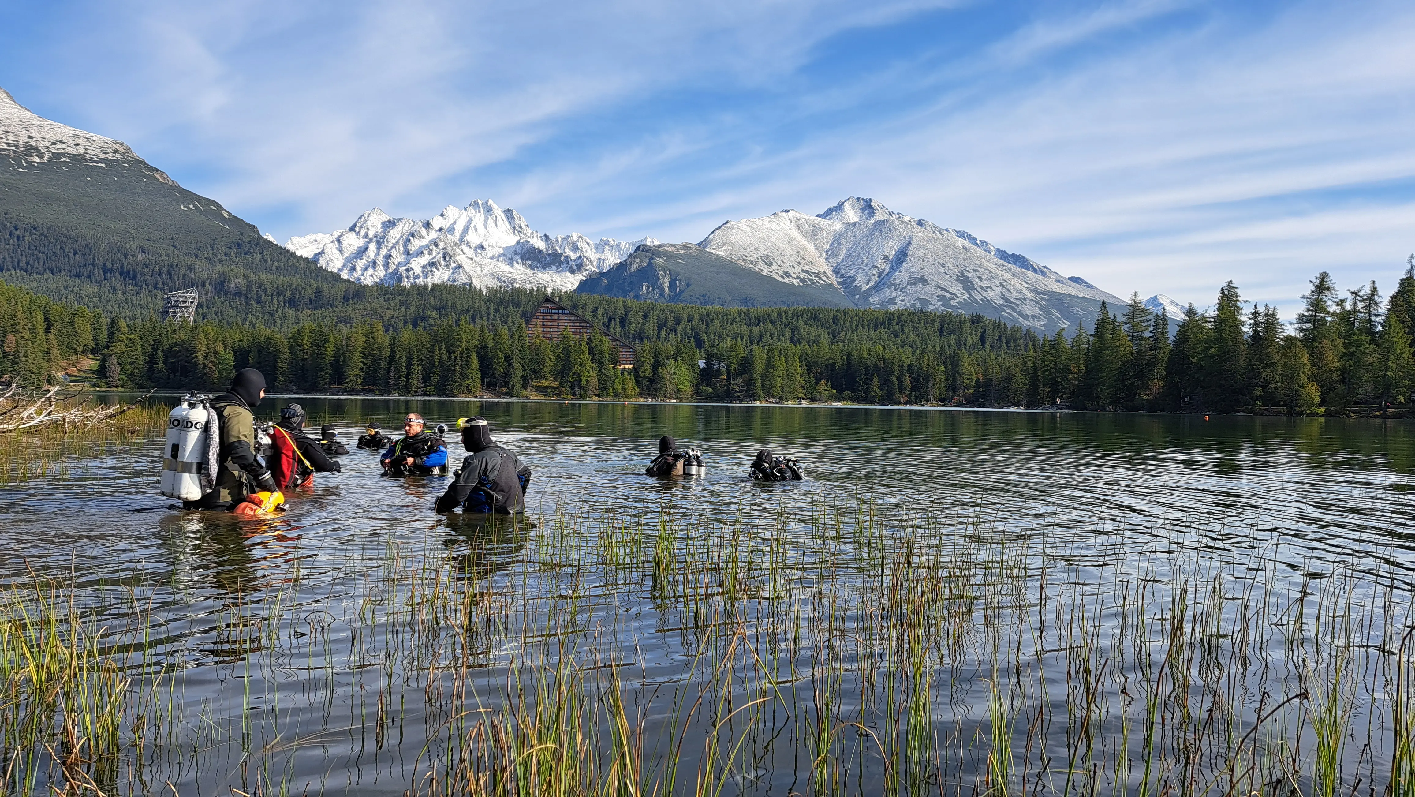 potápači odpad Štrbské pleso