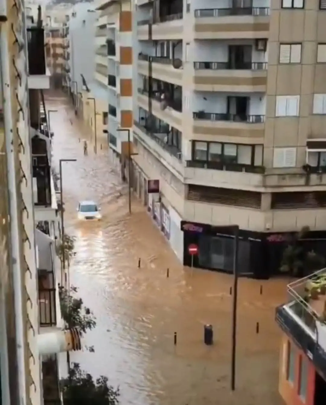 Ibiza, búrka, záplavy