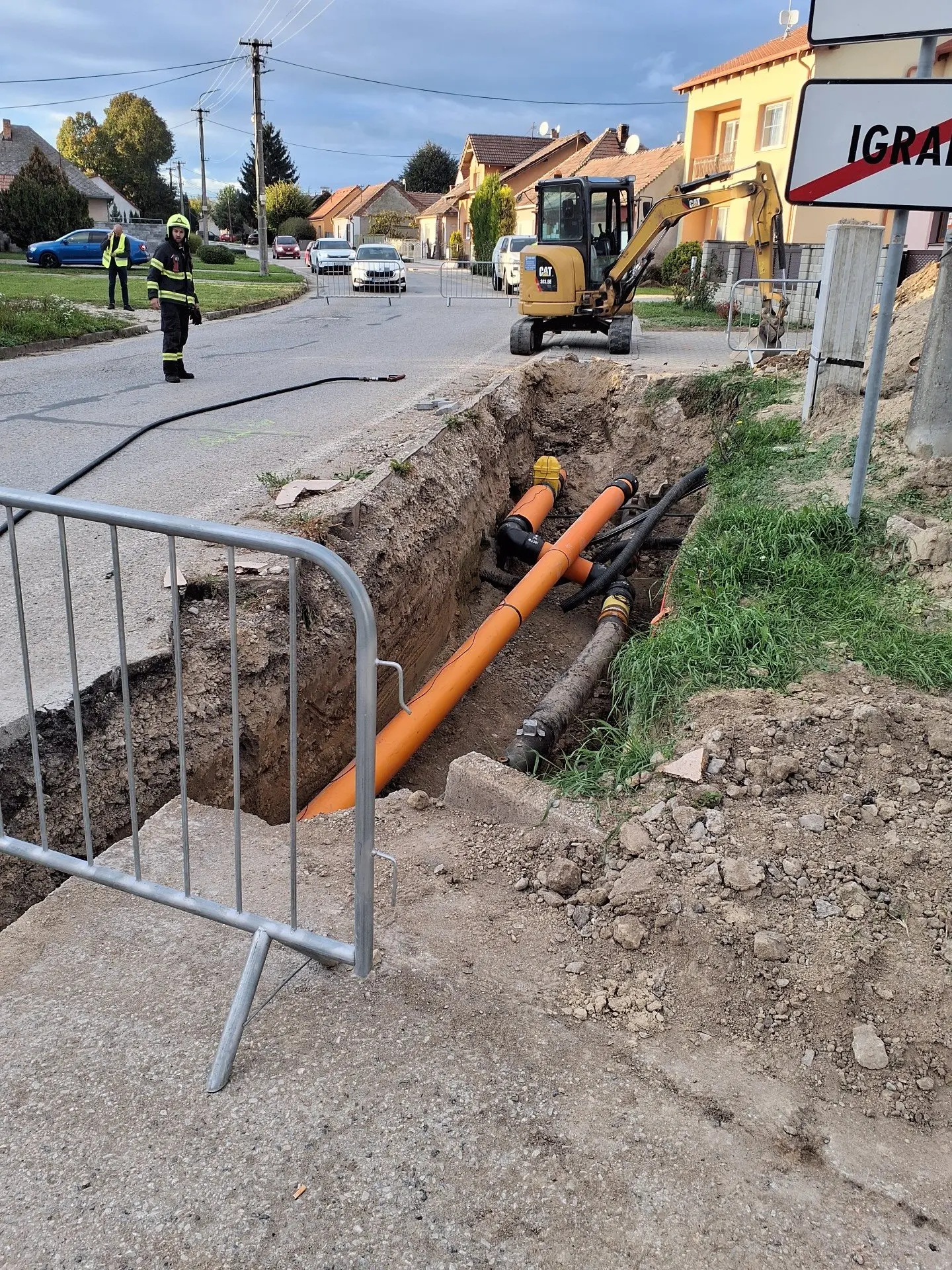únik plynu v obci Igram