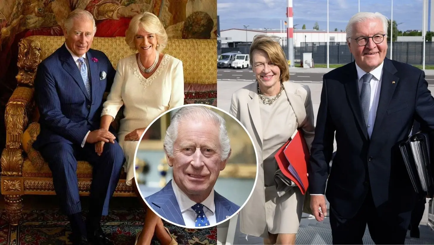 Panovník Karol III. a Frank-Walter Steinmeier.