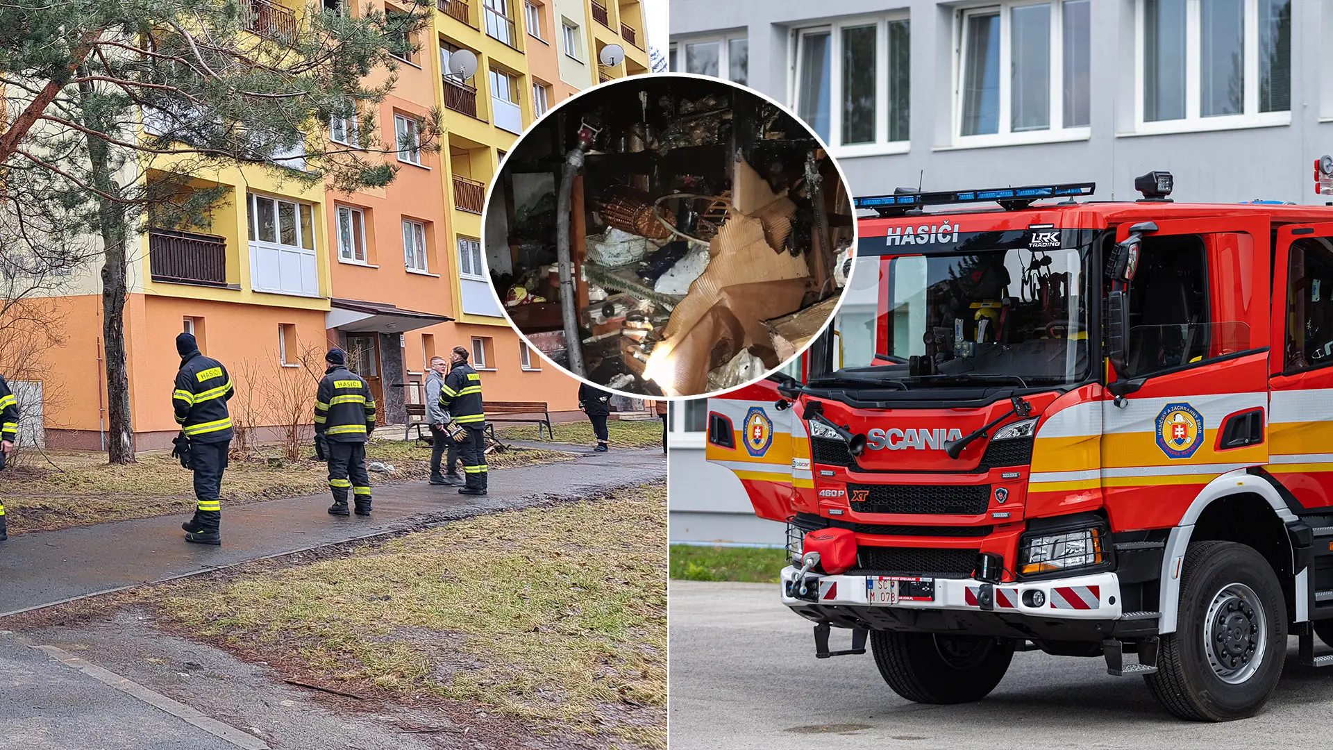 hasiči byt požiar
