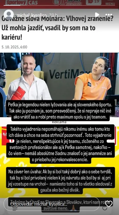 Kyselica Molnár Vlhová